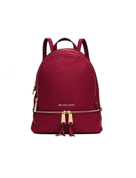 burgundy michael kors backpack|michael kors brown leather backpack.